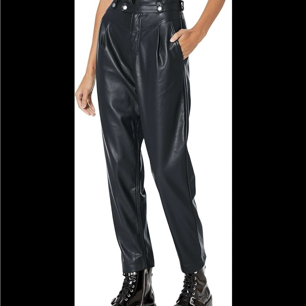 BLANKNYC Vegan Leather High-Rise Pants Black Size 26